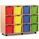 Mobile Tray Storage Unit With 12 Jumbo Trays Blue | Creative Activity