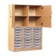 Shallow Trays and Cupboard Combination Unit Coloured Trays | Creative Activity