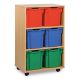 Mobile Tray Storage Unit With 6 Jumbo Trays 2x3 Green | Creative Activity