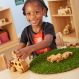 Trapezoidal Solid Beech Table L120cm | Creative Activity