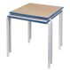 Crush Bent PU Edge Square Tables Ailsa Top Blue Edge H71cm | Creative Activity