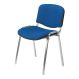 Stackable Upholstered Meeting Chair Char Grey Chrome Frame | Creative Activity