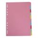 A4 File Dividers 10 Part Perforated Card Asstd Colours | Creative Activity