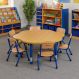 Copenhagen Flower Shaped Classroom Table Blue | Multi-Sensory Environments | Creative Activity