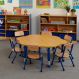 Copenhagen Flower Shaped Classroom Table Blue | Multi-Sensory Environments | Creative Activity