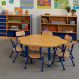 Copenhagen Flower Shaped Classroom Table Blue | Multi-Sensory Environments | Creative Activity