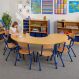 Copenhagen Horseshoe Classroom Table Blue | Multi-Sensory Environments | Creative Activity