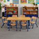 Copenhagen Rectangular Six Seater Table Blue | Multi-Sensory Environments | Creative Activity