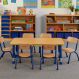 Copenhagen Rectangular Six Seater Table Blue | Multi-Sensory Environments | Creative Activity