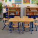 Copenhagen Rectangular Six Seater Table Blue | Multi-Sensory Environments | Creative Activity