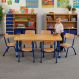 Copenhagen Rectangular Six Seater Table Blue | Multi-Sensory Environments | Creative Activity