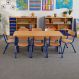 Copenhagen Rectangular 8 Seat Table - Blue | Classroom Furniture | Creative Activity