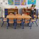 Copenhagen Rectangular 8 Seat Table - Blue | Classroom Furniture | Creative Activity
