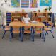 Copenhagen Rectangular 8 Seat Table - Blue | Classroom Furniture | Creative Activity