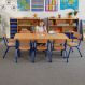 Copenhagen Rectangular 8 Seat Table - Blue | Classroom Furniture | Creative Activity