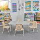 Oslo Rectangular Table Grey - 4 Seater | Multi-Sensory Environments | Creative Activity