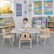 Oslo Rectangular Table Grey - 4 Seater | Multi-Sensory Environments | Creative Activity