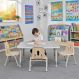 Oslo Rectangular Table Grey - 4 Seater | Multi-Sensory Environments | Creative Activity