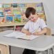Oslo Rectangular Table Grey - 4 Seater | Multi-Sensory Environments | Creative Activity