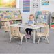 Oslo Rectangular Table Grey - 4 Seater | Multi-Sensory Environments | Creative Activity
