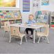 Oslo Rectangular Table Grey - 4 Seater | Multi-Sensory Environments | Creative Activity