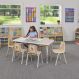 Oslo Rectangular Table Grey - 6 Seater | Multi-Sensory Environments | Creative Activity