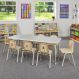 Oslo Rectangular Table Grey - 8 Seater | Multi-Sensory Environments | Creative Activity