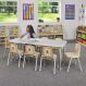 Oslo Rectangular Table Grey - 8 Seater | Multi-Sensory Environments | Creative Activity