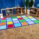 Rainbow Placement Floor Mat Rectangle | Classroom Furniture | Creative Activity