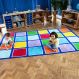 Rainbow Placement Floor Mat Rectangle | Classroom Furniture | Creative Activity