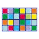 Rainbow Placement Floor Mat Rectangle | Classroom Furniture | Creative Activity