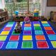 Rainbow Placement Floor Mat Large Square | Classroom Furniture | Creative Activity
