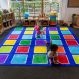 Rainbow Placement Floor Mat Large Square | Classroom Furniture | Creative Activity