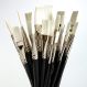Black Handled Flat White Nylon Paint Brushes 30pk | Educational Resources - Art & Craft | Creative Activity