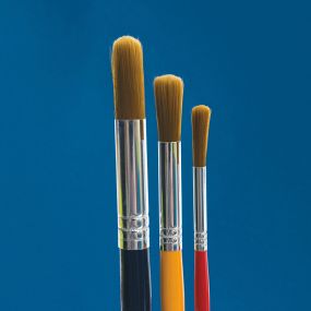 Nylon Short Round Paint Brushes Assorted 30pk