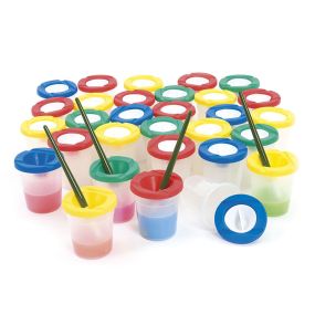 Non Spill Water Pots With Stoppers 10pk | Creative Activity