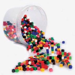 Plastic Interlocking Colour Cubes