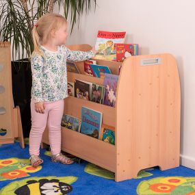 Double Sided Mobile Bookcase Storage Unit