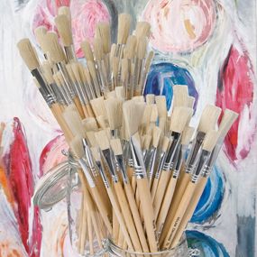 Long Handled Hog Hair Paint Brushes 120pk