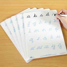 Cursive Letter Formation Dry Wipe Boards A4 5pk