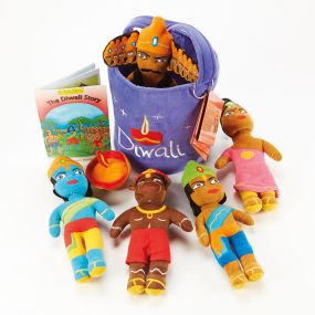 Washable Diwali Festival Story Basket 8pcs | Creative Activity