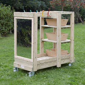 Wooden Outdoor Role Play Dress Up Storage Unit