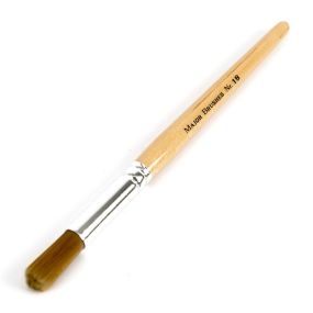 Golden Nylon Short Round Brush Size 18 10pk