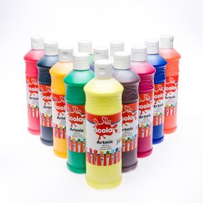 Scola Ready Mixed Assorted Paint 600ml 12pk