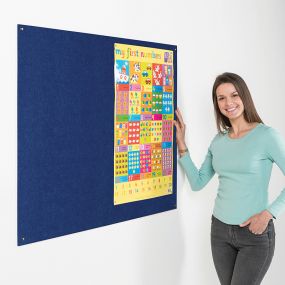 Eco Frameless Noticeboard H1200 x W1200mm Blue