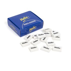 Helix White Erasers 60pk