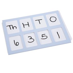 Dry Wipe Place Value Slider 4 Space 6pk