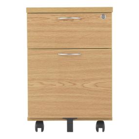 Express Low Mobile Wooden Pedestal 3 Drawers Beech H725mm
