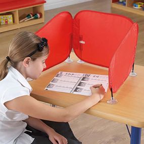 Pop-Up Concentration Desk Barrier Grey Single