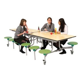 12 Seater Rect Folding Table Apple Green H685mm Blue Top | Creative Activity